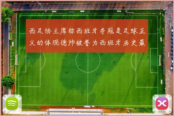 西足协主席称西班牙夺冠是足球正义的体现德帅被誉为西班牙历史最佳教练